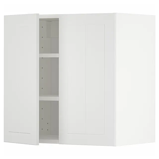 METOD Настінна шафка з полицями/2 дверцят - білий/Stensund білий 60x60 см