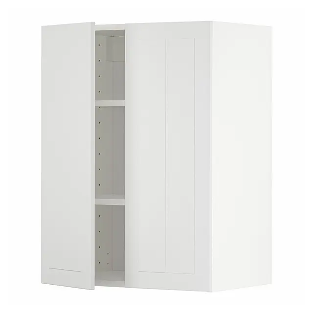 METOD Настінна шафка з полицями/2 дверцят - білий/Stensund білий 60x80 см