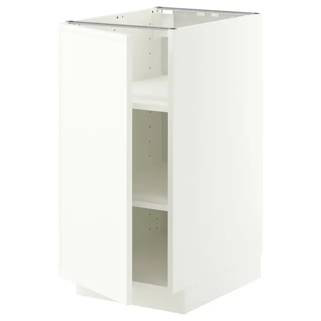 METOD Підлогова шафка/полиці - білий/Aspudden матовий білий 40x60 см