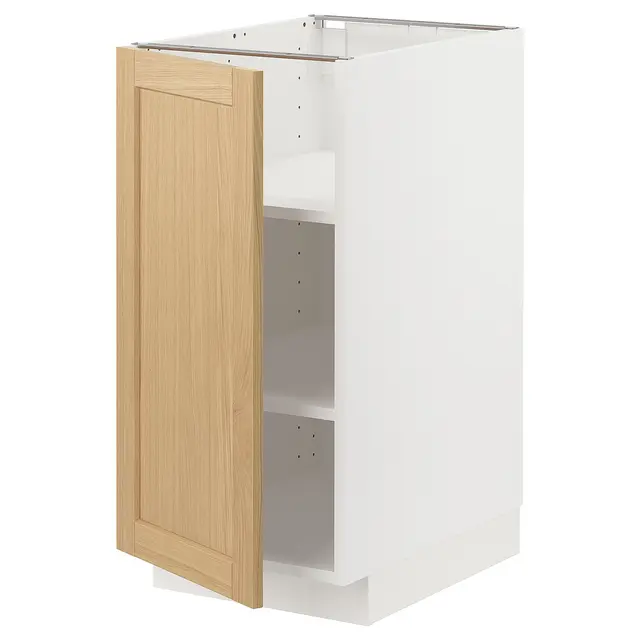 METOD Підлогова шафка/полиці - білий/Forsbacka дуб 40x60 см