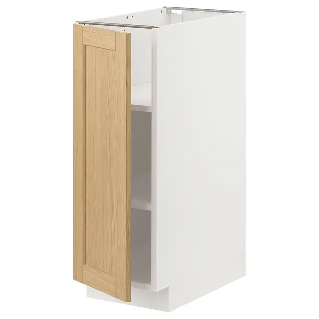 METOD Підлогова шафка/полиці - білий/Forsbacka дуб 30x60 см