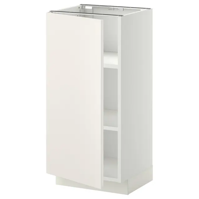 METOD Підлогова шафка/полиці - білий/Veddinge білий 40x37 см
