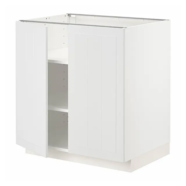 METOD Підлогова шафка/полиці/2 дверцят - білий/Stensund білий 80x60 см