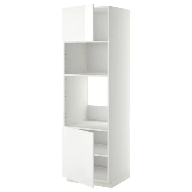 METOD Висока шафа для вбудованої техніки - білий/Ringhult білий 60x60x200 см