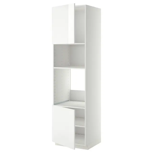 METOD Висока шафа для вбудованої техніки - білий/Ringhult білий 60x60x220 см