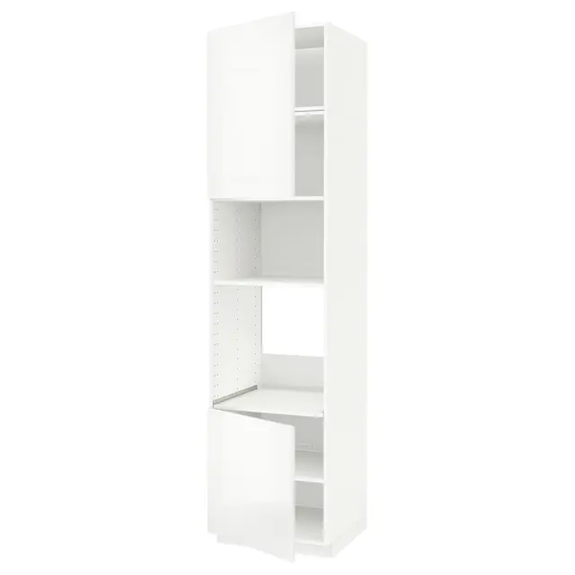 METOD Висока шафа для вбудованої техніки - білий/Ringhult білий 60x60x240 см