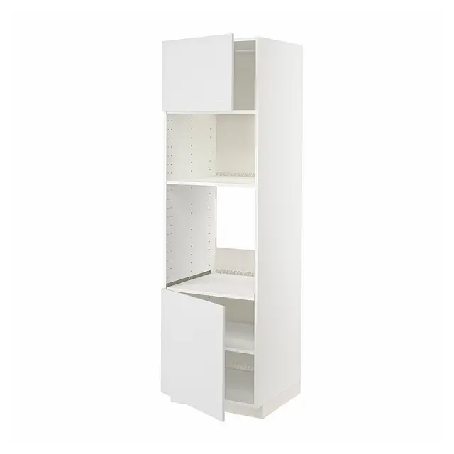 METOD Висока шафа для вбудованої техніки - білий/Stensund білий 60x60x200 см