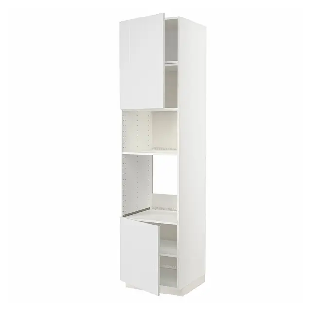 METOD Висока шафа для вбудованої техніки - білий/Stensund білий 60x60x240 см