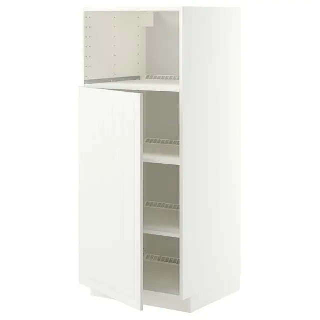 METOD Висока шафа для вбудованої техніки - білий/Stensund білий 60x60x140 см