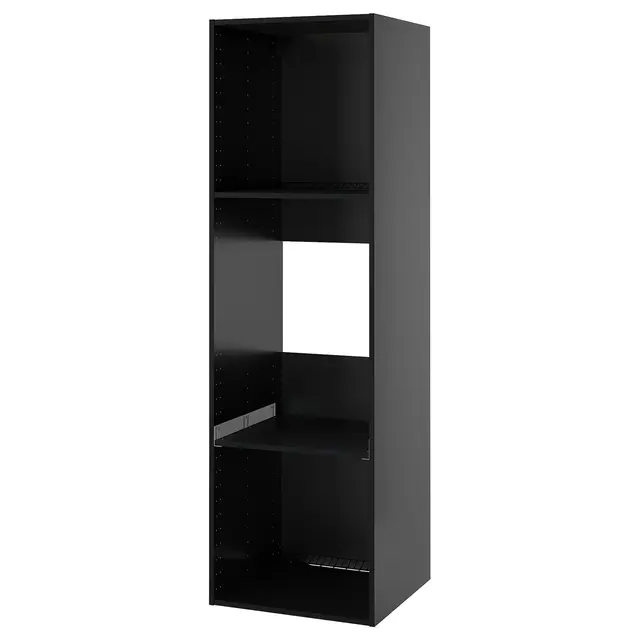 METOD Висока шафа для вбудованої техніки - чорно-сірий 60x60x200 см