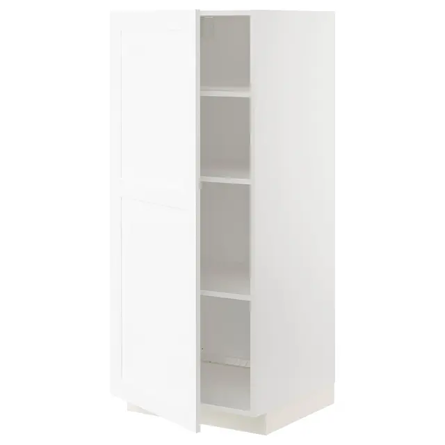 METOD Висока шафка/полиці - білий Enköping/білий імітація дерева 60x60x140 см