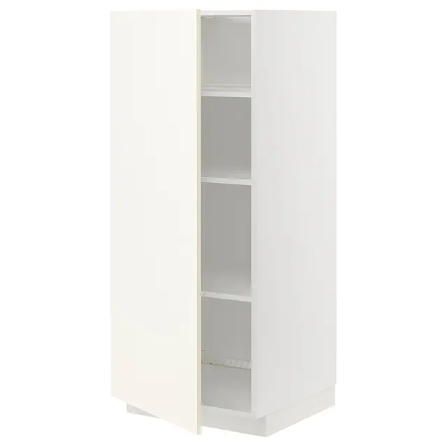METOD Висока шафка/полиці - білий/Vallstena білий 60x60x140 см