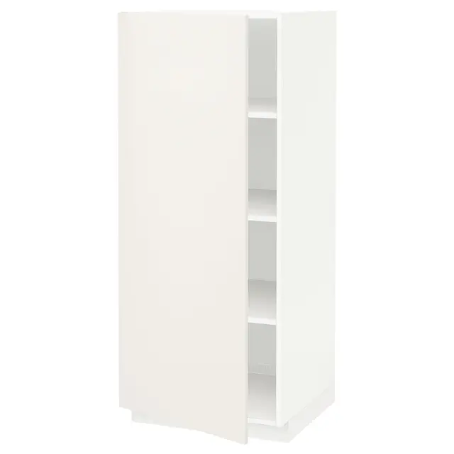 METOD Висока шафка/полиці - білий/Veddinge білий 60x60x140 см