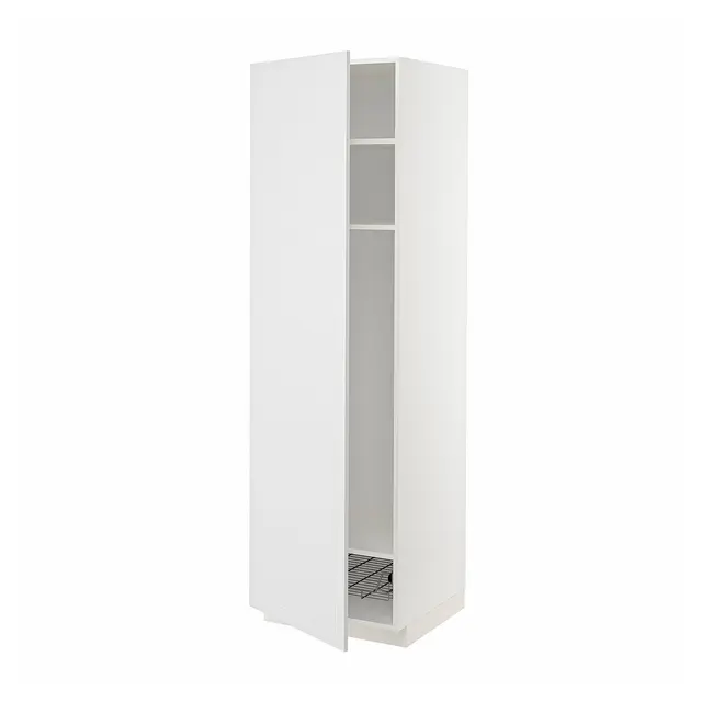 METOD Висока шафа, полиці/дротяний кошик - білий/Stensund білий 60x60x200 см