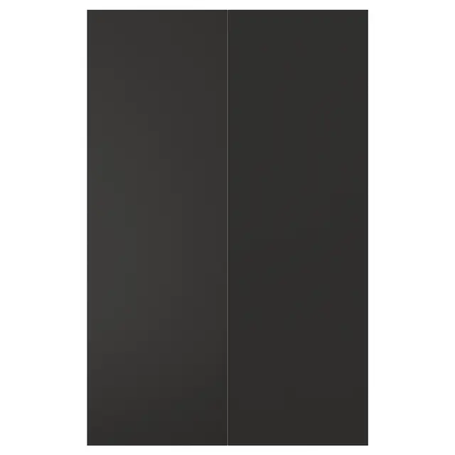 NICKEBO Двері кутової шафки 2 шт. - Матовий антрацитовий 25x80 см