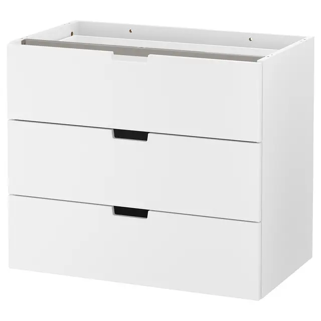 NORDLI Модульний комод/3 шухляди - білий 80x68 см