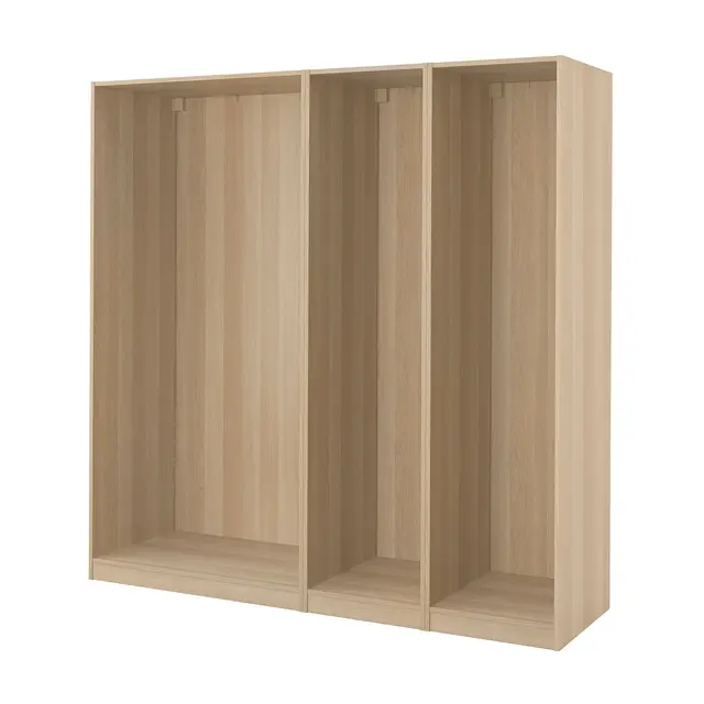 PAX 3 каркаси шаф - білений дуб 200x58x201 см
