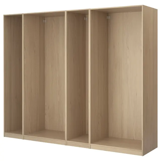 PAX 4 каркаси шаф - білений дуб 250x58x236 см