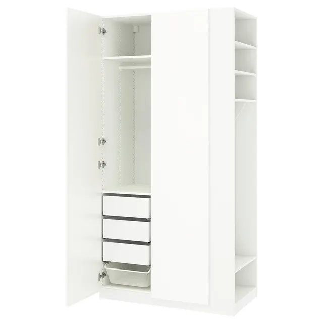 PAX / FARDAL Комбінація шафи - білий білий високий глянець/білий 120x60x236 см