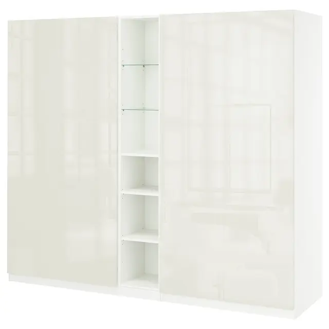 PAX / FARDAL Комбінація шафи - білий глянець/білий білий 235x60x201 см