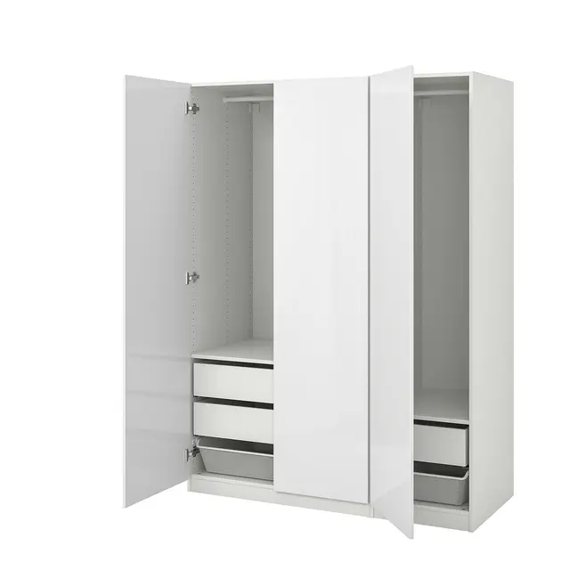 PAX / FARDAL Шафа - білий/глянець/білий 150x60x201 см