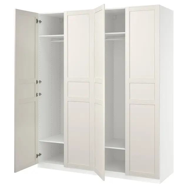 PAX / FLISBERGET Шафа - білий/білий 200x60x236 см