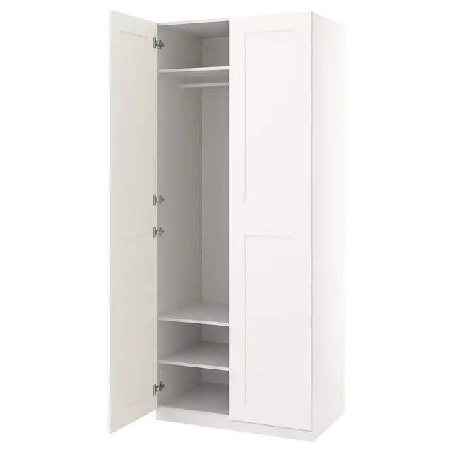 PAX / GRIMO Шафа - білий/білий 100x60x236 см