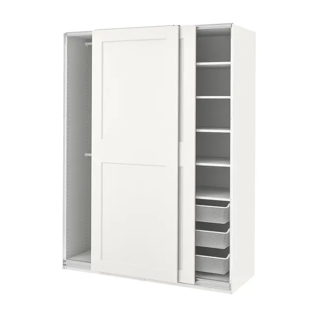 PAX / GRIMO Шафа - білий/білий 150x66x201 см