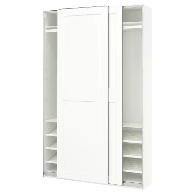 PAX / GRIMO Шафа з розсувними дверима - білий/білий 150x43x236 см