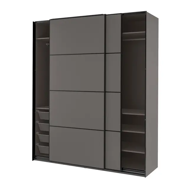 PAX / MEHAMN Шафа - темно-сірий/2-стор темно-сірий 200x66x236 см