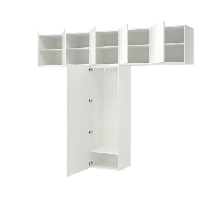 PLATSA Шафа 6 дверей - білий Fonnes/білий 300x42x241 см