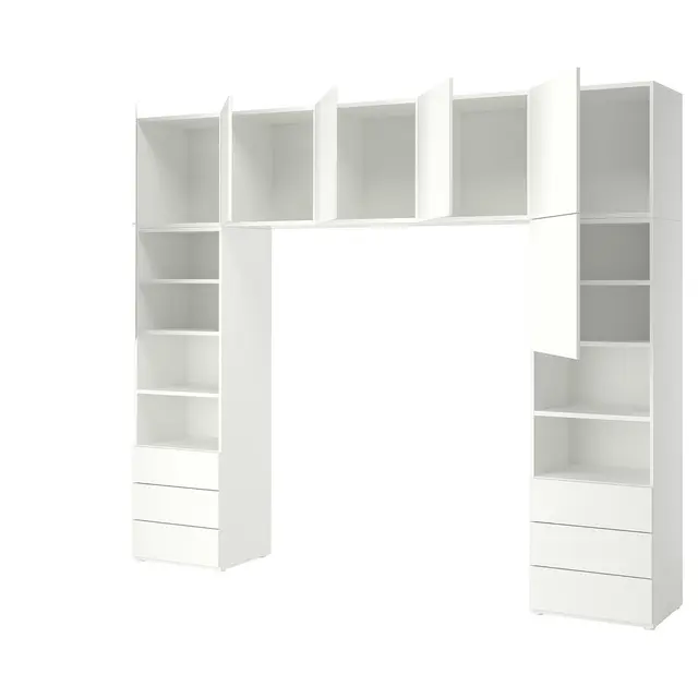 PLATSA Шафа 7 двері+6 шухляд - білий/Fonnes білий 300x42x241 см