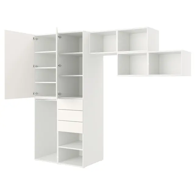 PLATSA Шафа з 2 дверима та 3 шухлядами - білий/FONNES білий 300x57x241 см