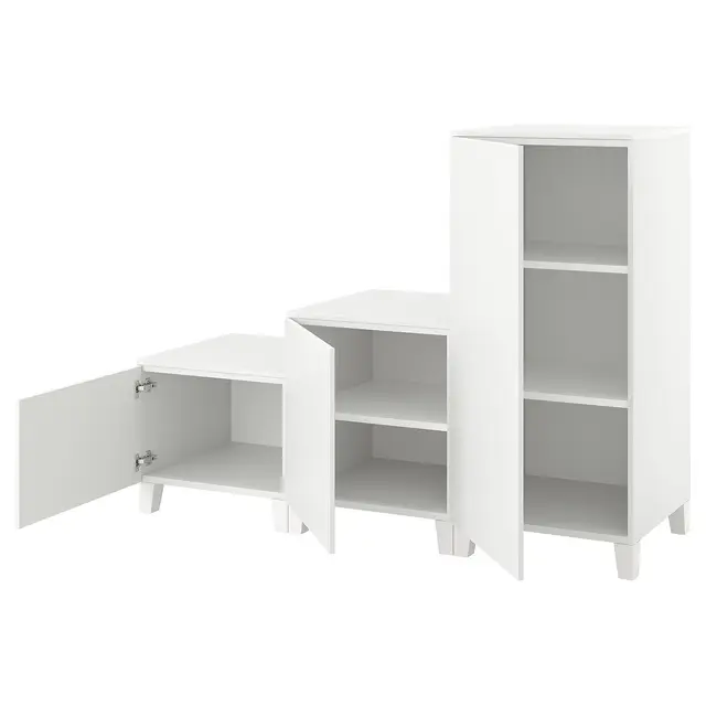 PLATSA Шафа з 3 дверима - білий/Fonnes білий 180x57x133 см