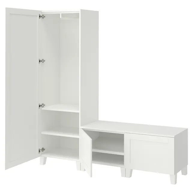 PLATSA Шафа з 3 дверима - білий/Sannidal білий 180x42x191 см