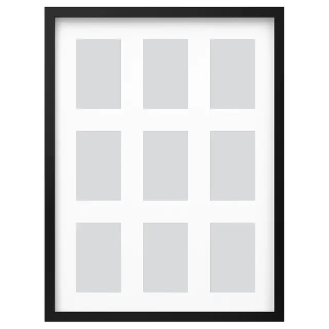 RÖDALM Рамка на 9 фотографій - чорний 46x61 см
