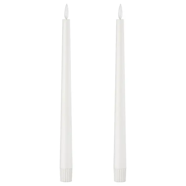SMÅLOM LED-свічка конусна - на батарейках білий