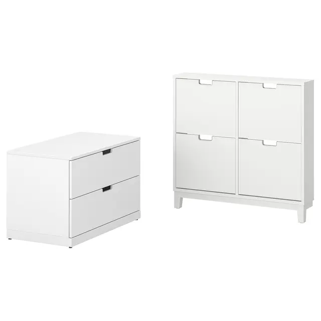STÄLL / NORDLI Меблі для передпокою, набір 2 шт. - білий