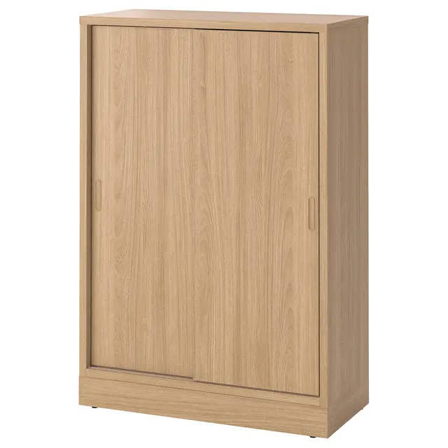 TONSTAD Шафка з розсувними дверима - дубовий шпон 82x37x120 см