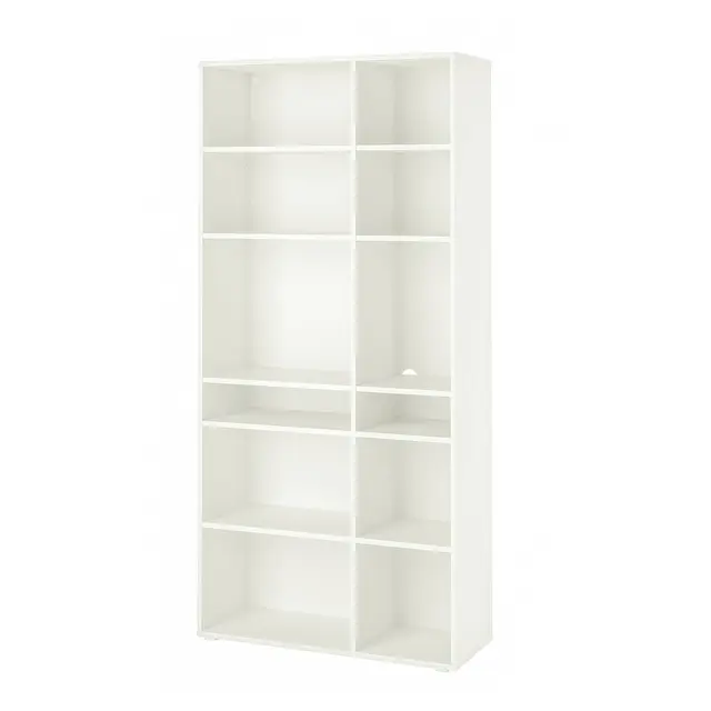 VIHALS Стелаж 10 полиць - білий 95x37x200 см