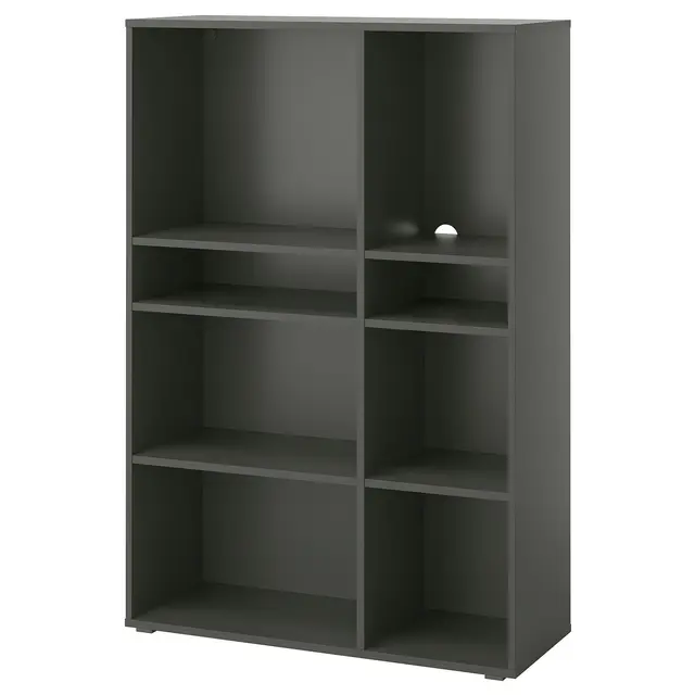 VIHALS Стелаж 6 полиць - темно-сірий 95x37x140 см